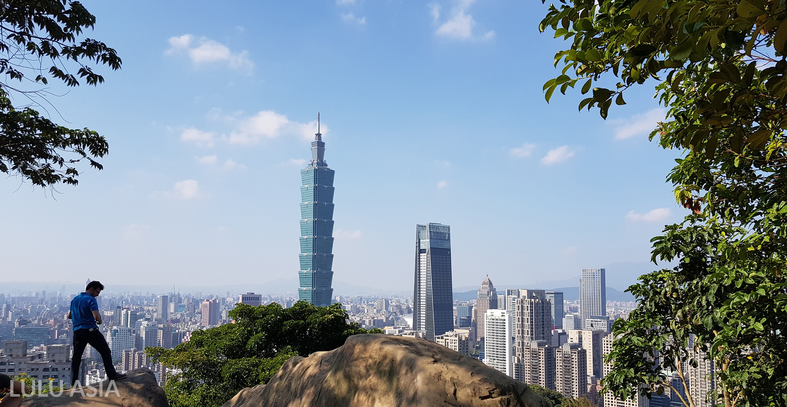 Vue depuis elephant mountain à taipei